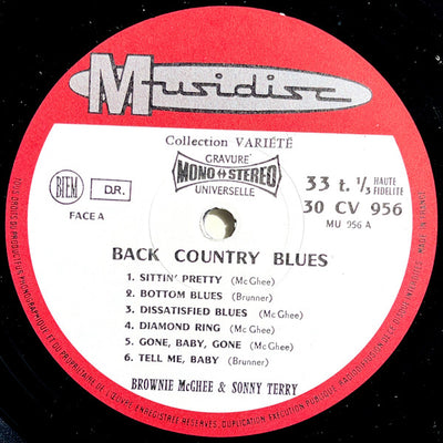 Brownie McGhee & Sonny Terry - Back Country Blues Vinyl LP (Used)
