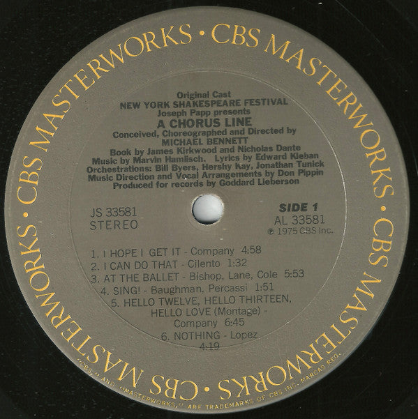 Soundtrack - A Chorus Line: Original Cast Recording Vinyl LP (Used)