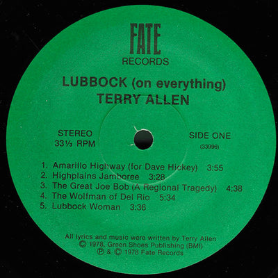 Terry Allen - Lubbock (On Everything) Vinyl 2LP (Used)