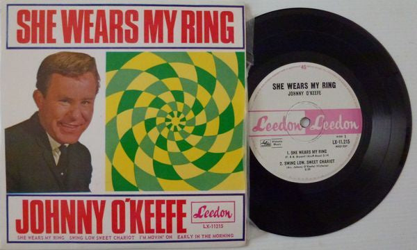 Johnny O'Keefe - She Wears My Ring 7" Vinyl EP (Used)