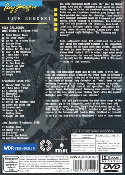 Rory Gallagher – At Rockpalast DVD