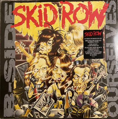 Skid Row - B-Side Oureselves 12" 5 Track EP Yellow & Black Marble Coloured Vinyl LP