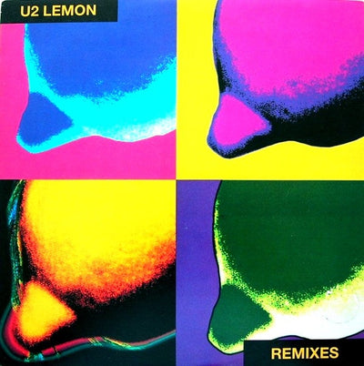 U2 - Lemon (Remixes) Yellow Transparent Coloured Vinyl LP (Used)
