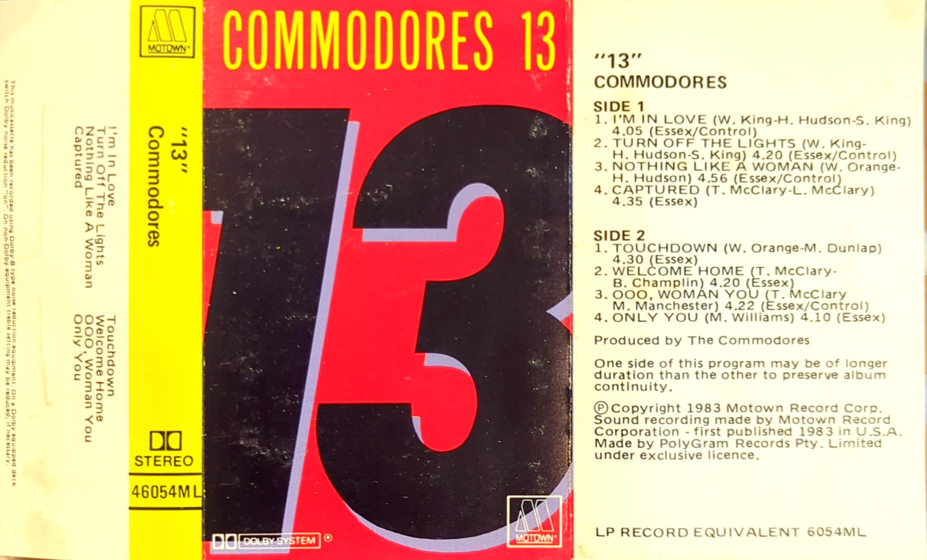 Commodores - 13 Cassette