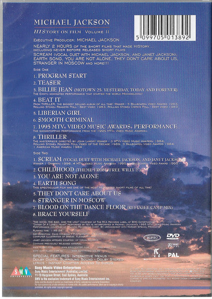Michael Jackson – HIStory On Film Volume II DVD