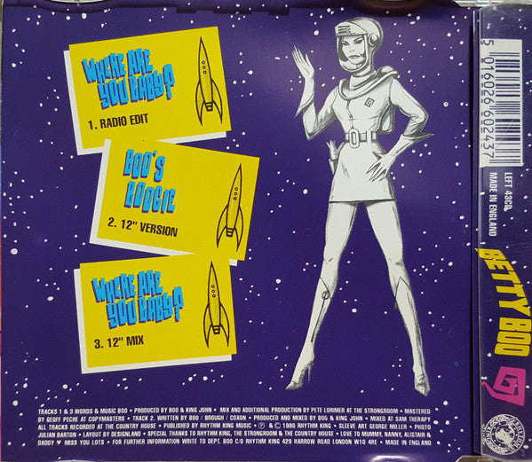 Betty Boo - Where Are You Baby 3 Track CD Single