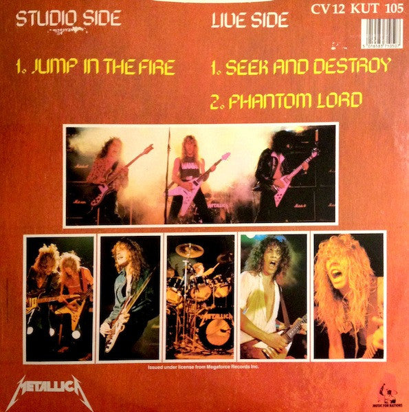 Metallica - Jump In The Fire Red Coloured Vinyl 12" Single (Used)