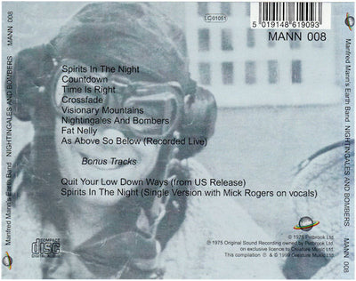 Manfred Mann's Earth Band - Nightingales & Bombers (Remastered) CD