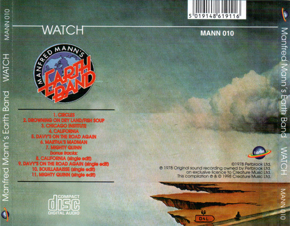 Manfred Mann's Earth Band - Watch (Remastered) CD