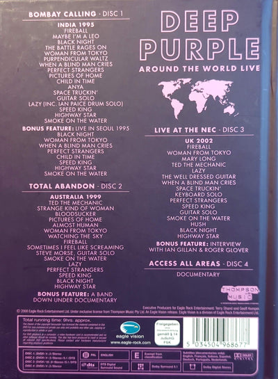 Deep Purple – Around The World Live 4DVD + Booklet