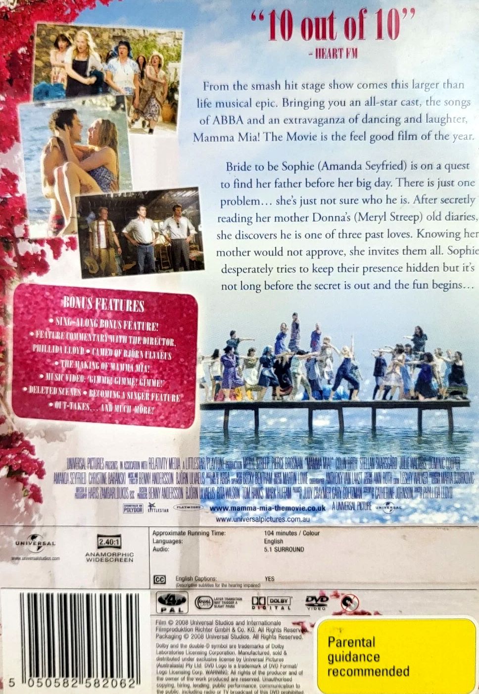 Mamma Mia! The Movie (Includes Sing-Along Bonus Features) (2008) DVD