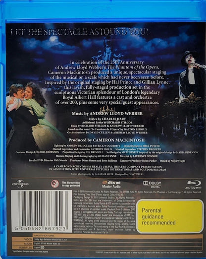 Andrew Lloyd Webber - The Phantom Of The Opera At The Royal Albert Hall Blu-Ray DVD