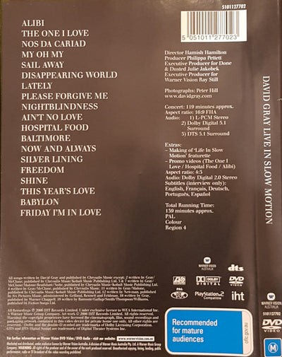 David Gray - Live In Slow Motion DVD