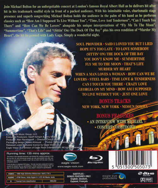 Michael Bolton – Live At The Royal Albert Hall Blu-Ray DVD