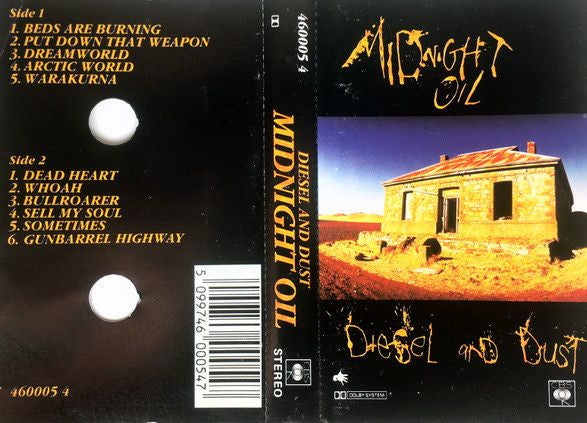 Midnight Oil - Diesel & Dust Cassette