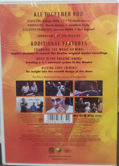 The Beatles, Cirque Du Soleil – All Together Now - A Documentary Film DVD
