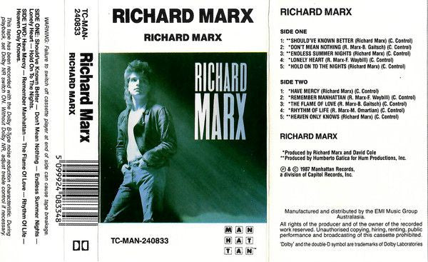 Richard Marx - Richard Marx Cassette