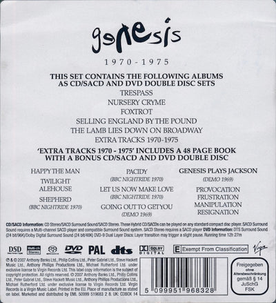 Genesis - 1970-1975 CD Hybrid  SACD DVD Boxed Set (Used)