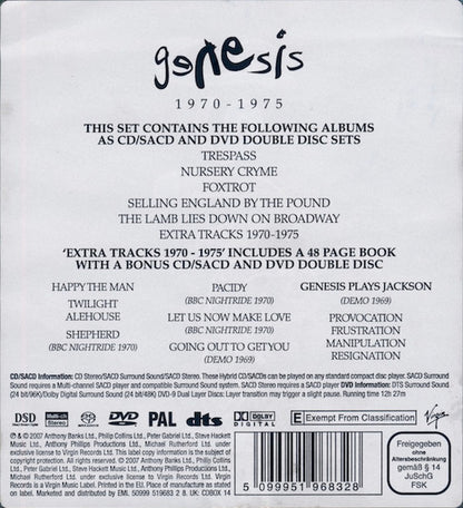 Genesis - 1970-1975 CD Hybrid  SACD DVD Boxed Set (Used)
