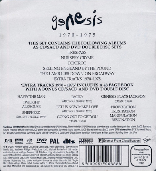 Genesis - 1970-1975 CD Hybrid  SACD DVD Boxed Set (Used)