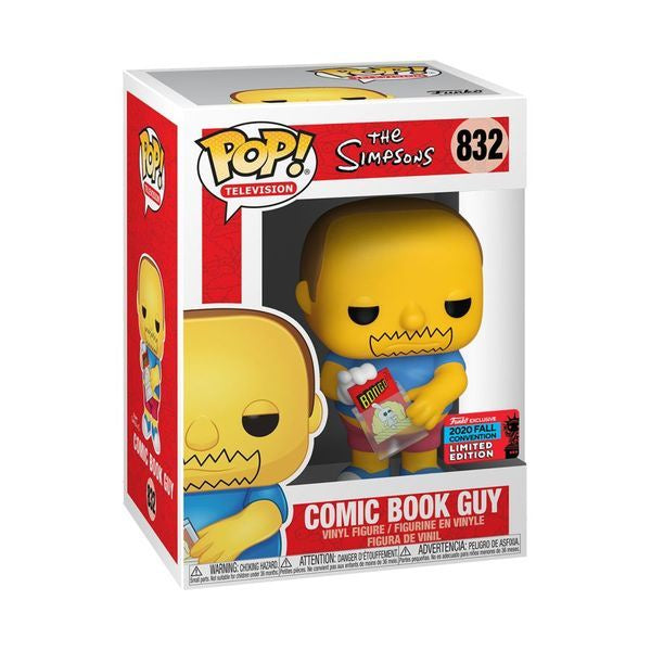 Simpsons - Comic Book Guy 2020 NYCC US Exclusive Collectable Pop! Vinyl #832