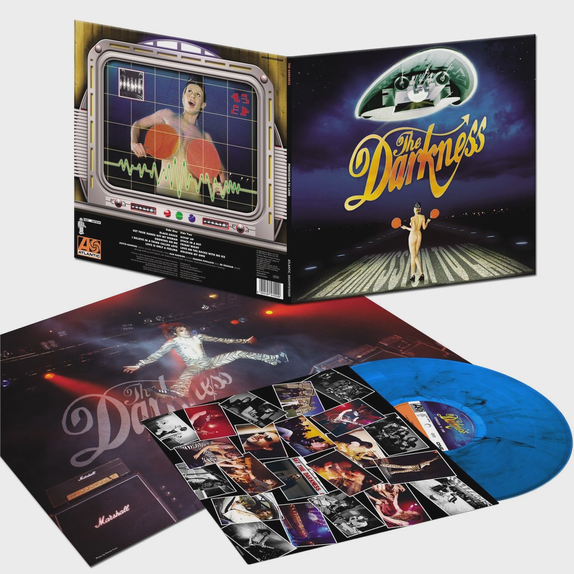 Darkness - Permission To Land... AGAIN Black & Blue Coloured Vinyl LP