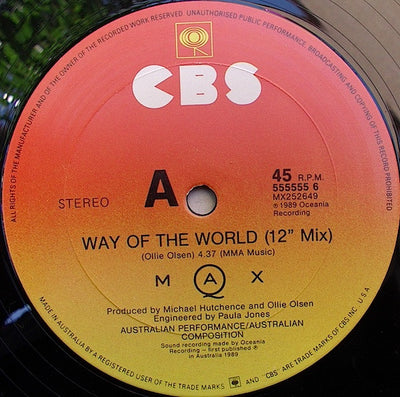 Max Q - Way Of The World 12" Vinyl Single (Used)