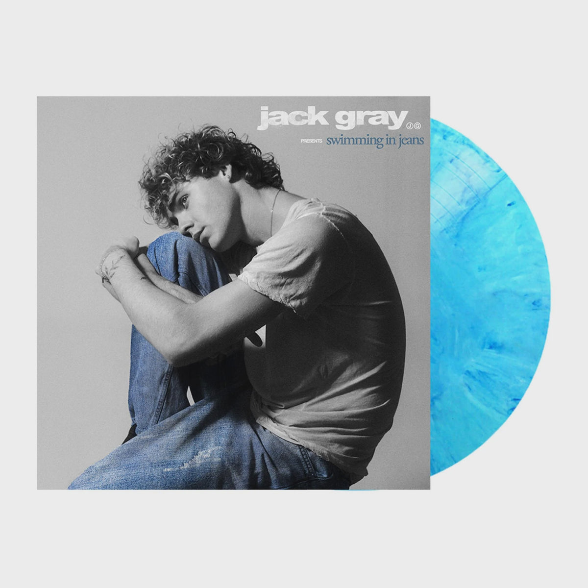 Jack Gray - Swimming In Jeans Marbled Wavy Blue Coloured Vinyl LP
