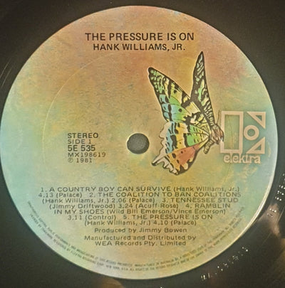 Hank Williams Jr. - The Pressure Is On Vinyl LP (Used)
