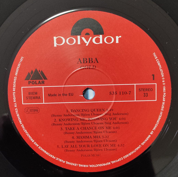 ABBA - GOLD Vinyl 2LP (Used)
