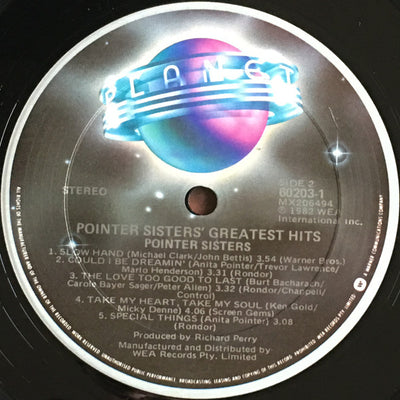 Pointer Sisters - Greatest Hits Vinyl LP (Used)