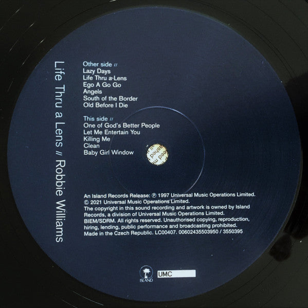 Robbie Williams - Life Thru A Lens Vinyl LP (Used)