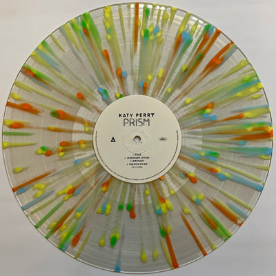 Katy Perry - Prism Limited Edition Reissue 10th Anniversary Clear With Blue Green Orange & Yellow Splatter Coloured Vinyl 2LP (Used)