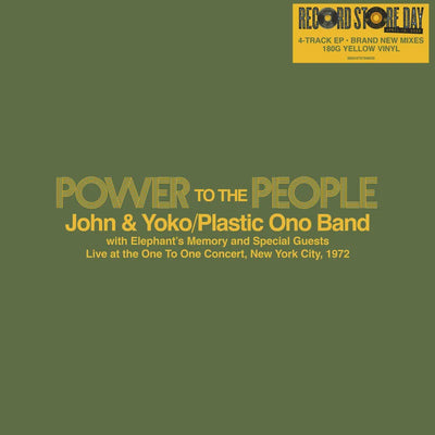 John Lennon & Yoko Ono - Power To The People: Live At The One-To-One Concert NYC 1972 RSD2025 Yellow Coloured Vinyl EP