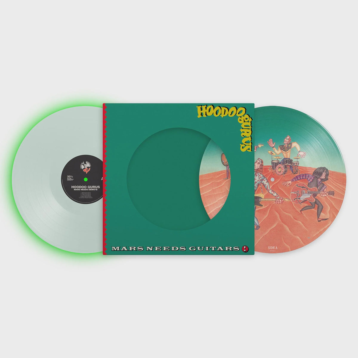 Hoodoo Gurus - Mars Needs Guitars (40th Anniversary Edition) Picture Disc/Ozone Green Glow In The Dark Coloured Vinyl 2LP