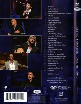 Celtic Thunder – Take Me Home DVD