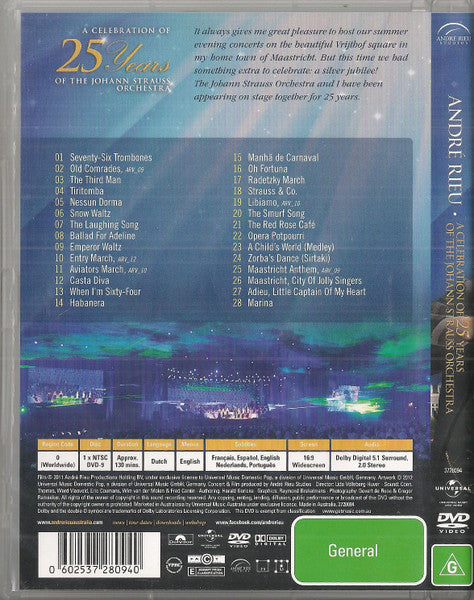 Andre Rieu - Happy Birthday! A Celebration Of The 25 Years Of The Johann Strauss Orchestra DVD