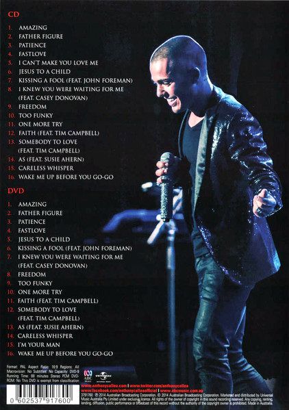 Anthony Callea – Ladies & Gentlemen: The Songs Of George Michael DVD/CD