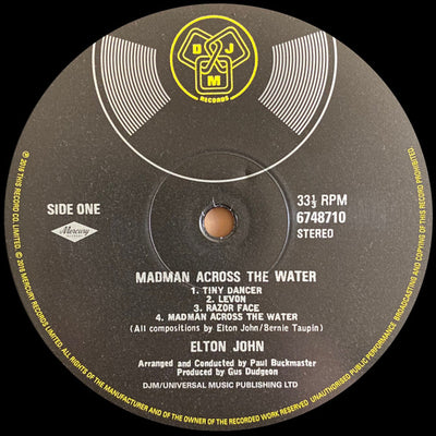 Elton John - Madman Across The Water Remastered Vinyl LP (Used)