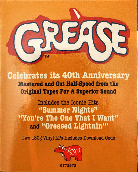 Soundtrack - Grease (The Original Soundtrack From The Motion Picture) 40th Anniversary Vinyl 2LP (Used)