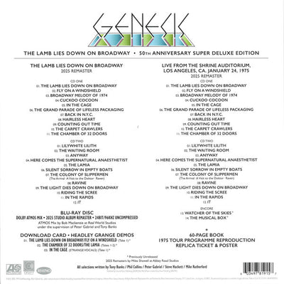 Genesis - The Lamb Lies Down On Broadway (50th Anniversary Super Deluxe Edition) (Box Set) 4CD + BluRay
