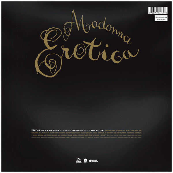 Madonna - Erotica Limited Edition Picture Disc Vinyl 12"
