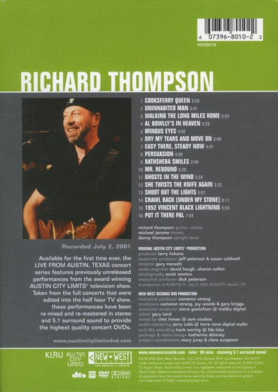 Richard Thompson - Live From Austin Tx DVD