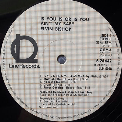 Elvin Bishop - Is You Is Or Is You Ain't My Baby Vinyl LP (Used)
