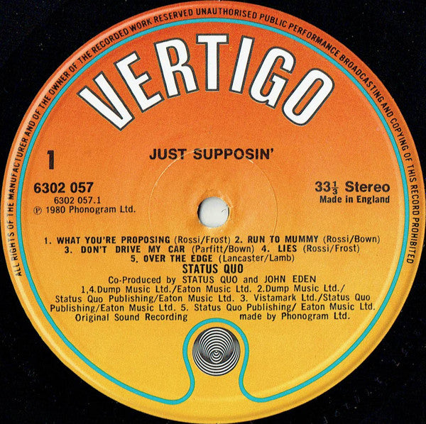 Status Quo - Just Supposin'... Vinyl LP (Used)