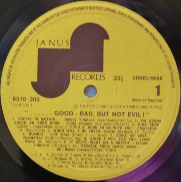 Various Artists - Good-Bad (But Not Evil!) (20 Strange Pop 'Classics' From The Cadence Label) Vinyl LP (Used)