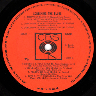 Various Artists - Screening The Blues Vinyl LP (Used)