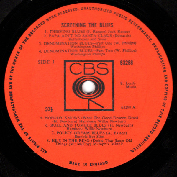 Various Artists - Screening The Blues Vinyl LP (Used)