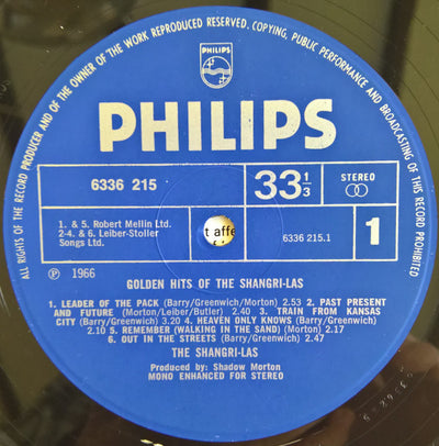 Shangri-Las - Golden Hits Of The Shangri-Las Vinyl LP (Used)