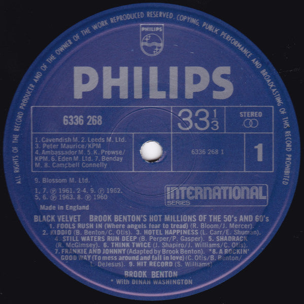 Brook Benton - Brook Benton's Hot Millions Of The 50's & 60's Vinyl LP (Used)